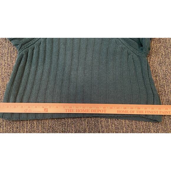 Cropped American Eagle Sweater green small S polyester long-sleeve - Picture 5 of 7